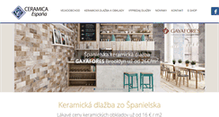 Desktop Screenshot of ceramicaespana.sk