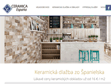 Tablet Screenshot of ceramicaespana.sk